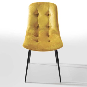 Padded chair with stain-resistant velvet covering