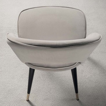 Metal chair with stain-resistant velvet covering