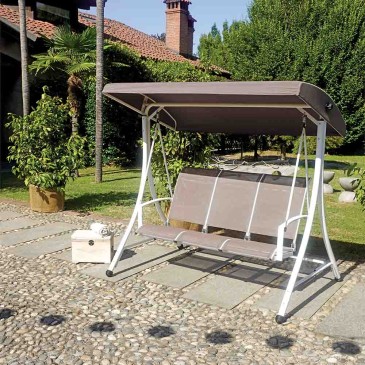 Three-seater garden swing