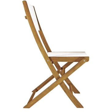 Chaise pliante Venturina en bois d'acacia