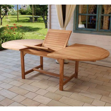 Alicudi extendable table in teak wood