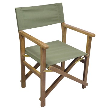 Suite Capri de deux chaises de réalisateur en bois de criquet