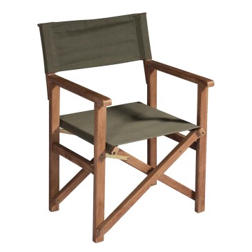 Conjunto Capri de duas cadeiras de diretor em madeira de alfarroba