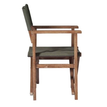 Conjunto Capri de dos sillas de director en madera de algarrobo