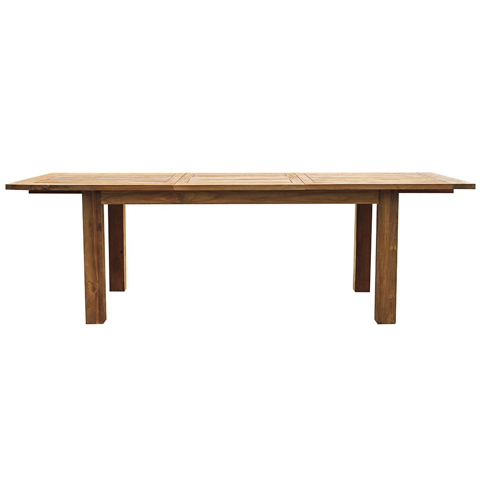 Table extensible Sumatra en bois de teck recyclé