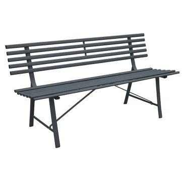 Gallipoli outdoor bench with painted metal structure in various finishes
