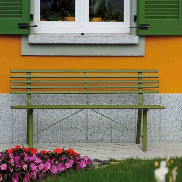 Gallipoli garden bench in painted metal
