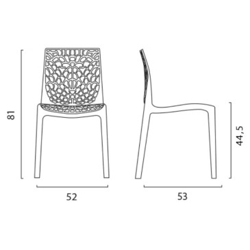 Grandsoleil Gruvyer set of two polycarbonate chairs