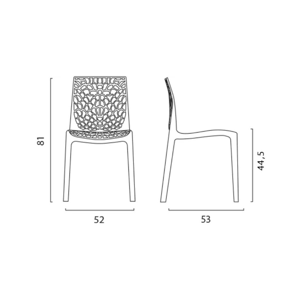 Grandsoleil Gruvyer set van twee polycarbonaat stoelen