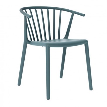 Sett med 25 stablebare utendørsstoler i polypropylen tilgjengelig i flere farger