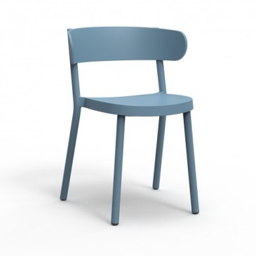 Conjunto de 25 cadeiras de exterior ou interior em polipropileno empilháveis disponíveis em vários acabamentos
