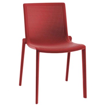 Conjunto de 2 cadeiras de exterior Beekat em polipropileno, estrutura empilhável e disponível em várias cores
