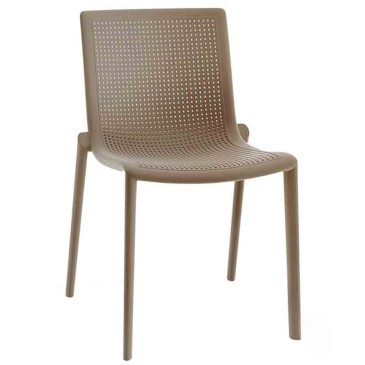 Set of 2 Beekat outdoor chairs in polypropylene, stackable structure and available in multiple colours