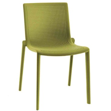 Lot de 2 chaises d'extérieur Beekat en polypropylène, structure empilable et disponible en plusieurs coloris