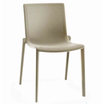 Set of 2 Beekat outdoor chairs in polypropylene, stackable structure and available in multiple colours