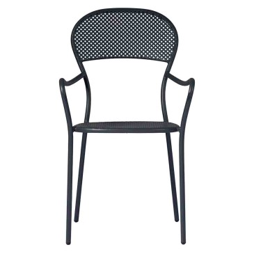 Εσωτερική σιδερένια καρέκλα με υποβραχιόνια