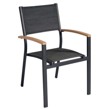 Outdoor-Stuhl mit stapelbaren Armlehnen