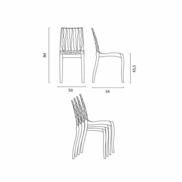 Grandsoleil Dune chair in transparent polycarbonate