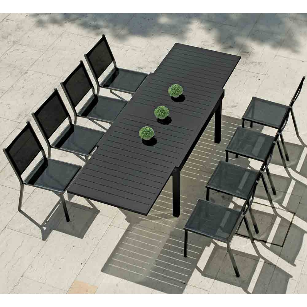 Table de jardin extensible Montecatini en aluminium
