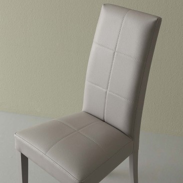 Set of 20 padded chairs with leather upholstery