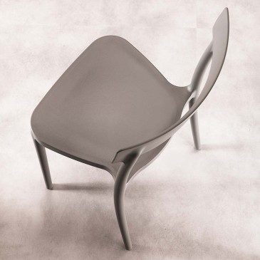 Set of 20 chairs with polypropylene structure suitable for both indoors and outdoors