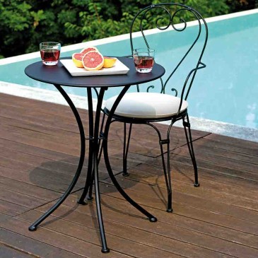 Runder Outdoor-Tisch aus Eisen
