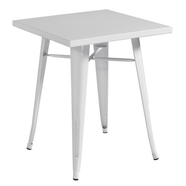 Set of 2 outdoor Industry tables in sheet metal available in various finishes