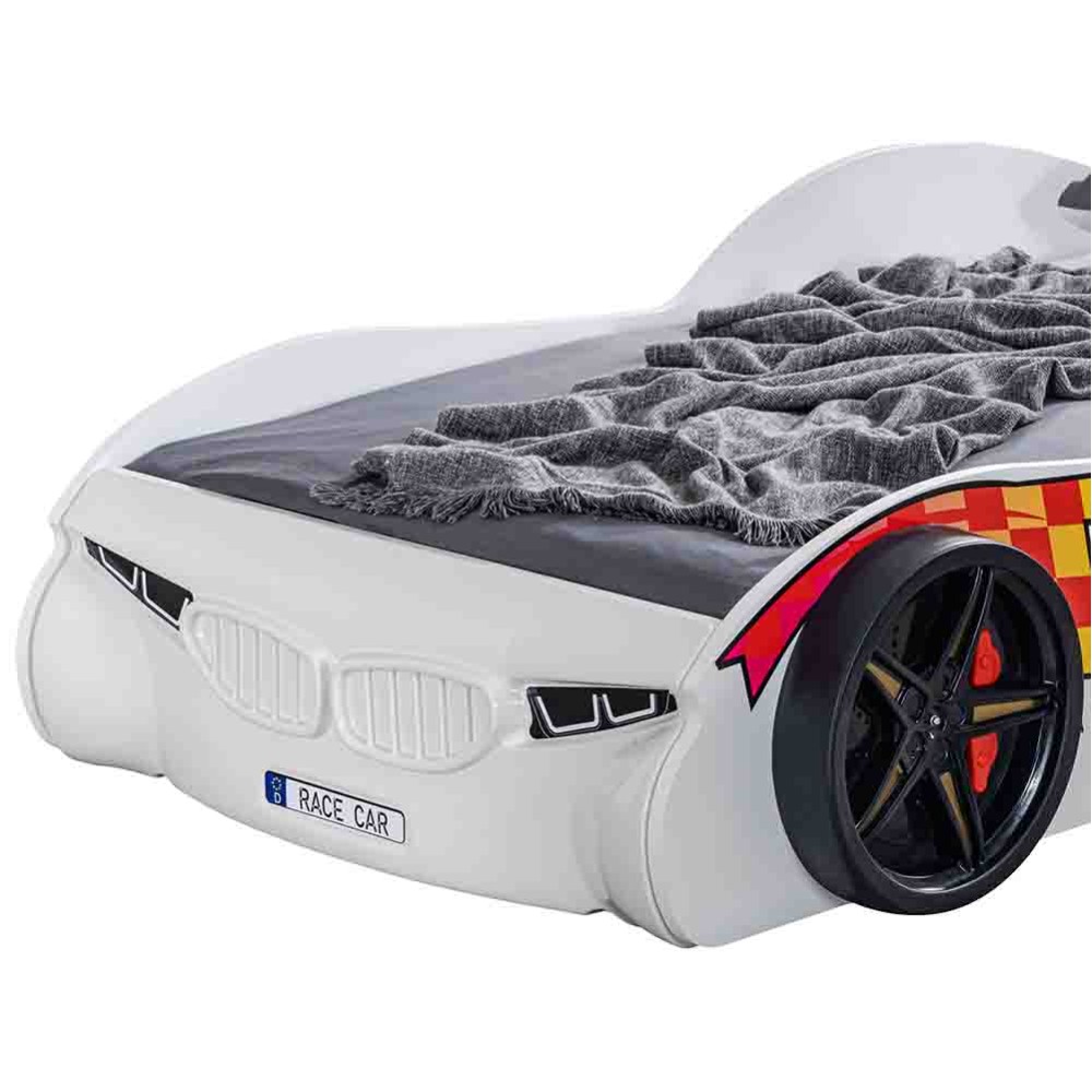 Μονό κρεβάτι Eco Race σε σχήμα αυτοκινήτου κατάλληλο για παιδιά
