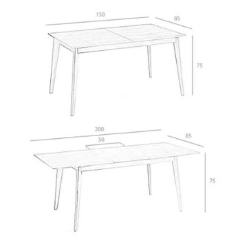 Angel Cerdà ausziehbarer Tisch Modell 1008