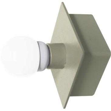 Lådformad vägglampa i lackerad metall med E 27 lampa ingår ej