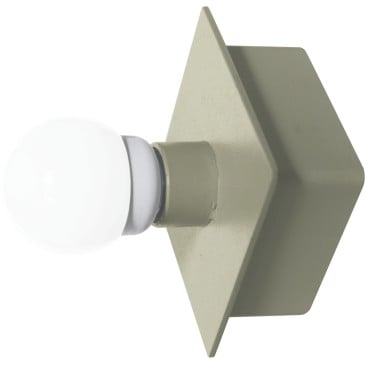 Wandlamp Murales in de vorm van een doos in gelakt metaal met lamp E 27 niet inbegrepen
