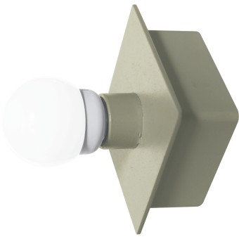 Doosvormige wandlamp in gelakt metaal met E 27 lamp niet inbegrepen