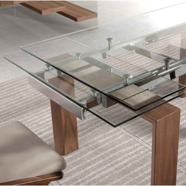 Uitschuifbare glazen tafel van Angel Cerdà geschikt voor woonkamers