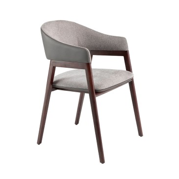 Angel Cerdà padded chair in solid wood
