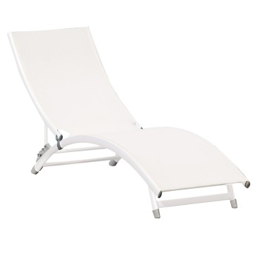 Stackable sun lounger in beautiful washable fabric
