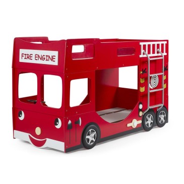 Fireman's bunk bed suitable for colorful bedrooms