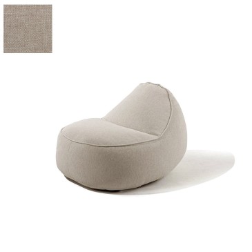 Gewatteerde fauteuil voor binnen en buiten in zachte en elegante kleuren