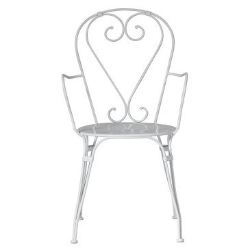 Schmiedeeiserner Outdoor-Stuhl im Vintage-Design