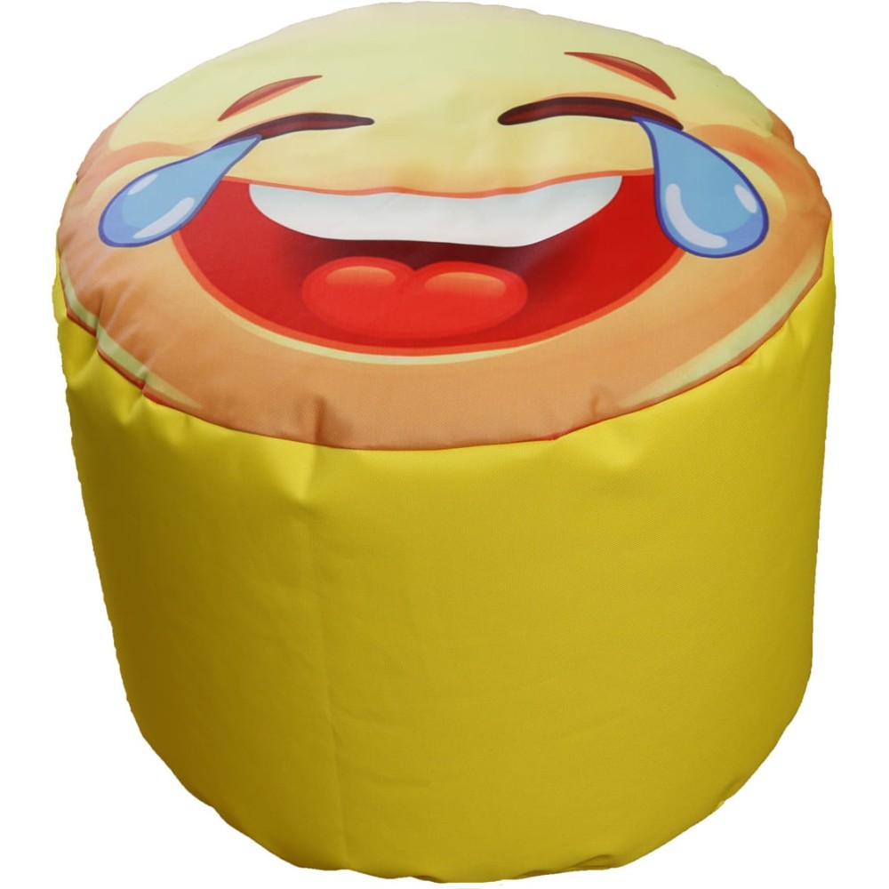 Cylindrical whatsApp emoticon pouf