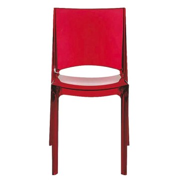 Set mit 18 stapelbaren Stühlen aus Polycarbonat