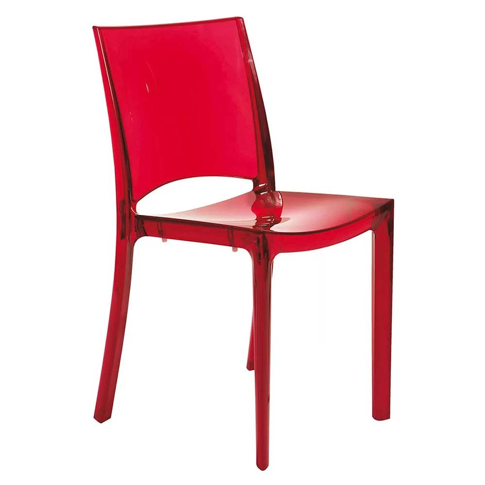 Set mit 18 stapelbaren Stühlen aus Polycarbonat