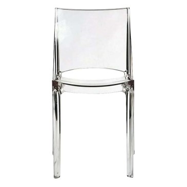 Set van 18 stapelbare stoelen van polycarbonaat