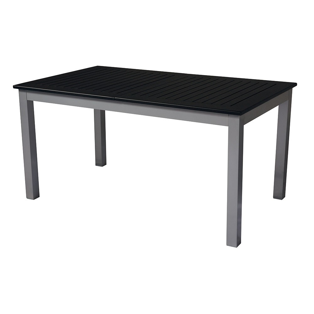 Extendable outdoor table in aluminum suitable for gardens