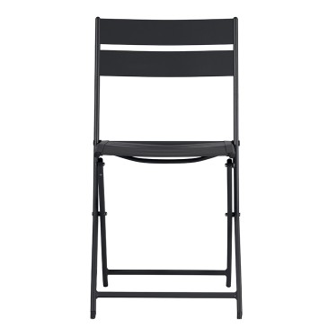 Set of two folding aluminum garden chairs