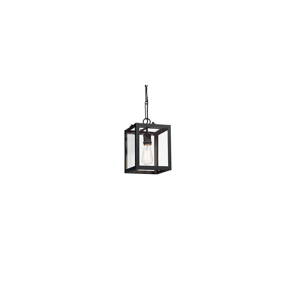 Lámpara de suspensión Igor con estructura de metal pintado en blanco o negro disponible en 3 tamaños