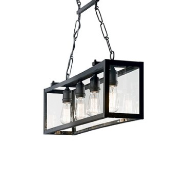Igor upphängningslampa med vit eller svartmålad metallram finns i 3 storlekar