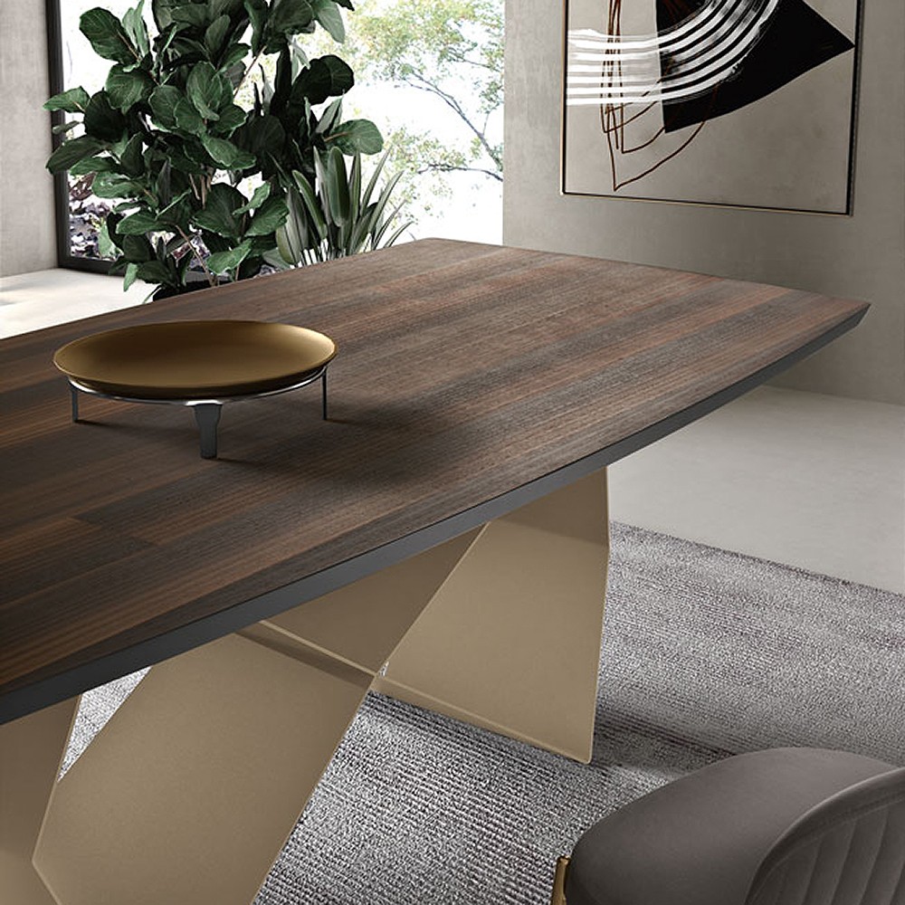 Table extensible en structure bois et métal