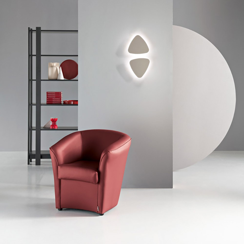 Valentina modern armchair covered in eco-leather of various finishes