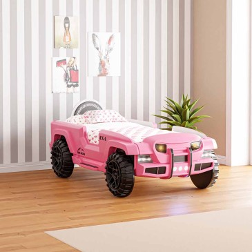 Jeep-shaped single bed for children