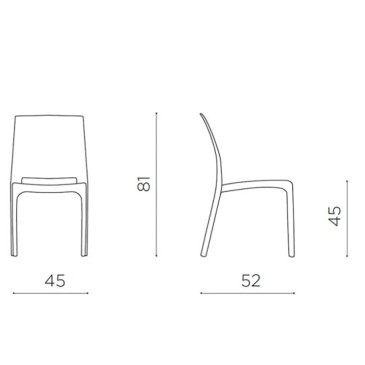 Juli utendørs eller innendørs stol fra Ikone Casa, komfortabel og motstandsdyktig